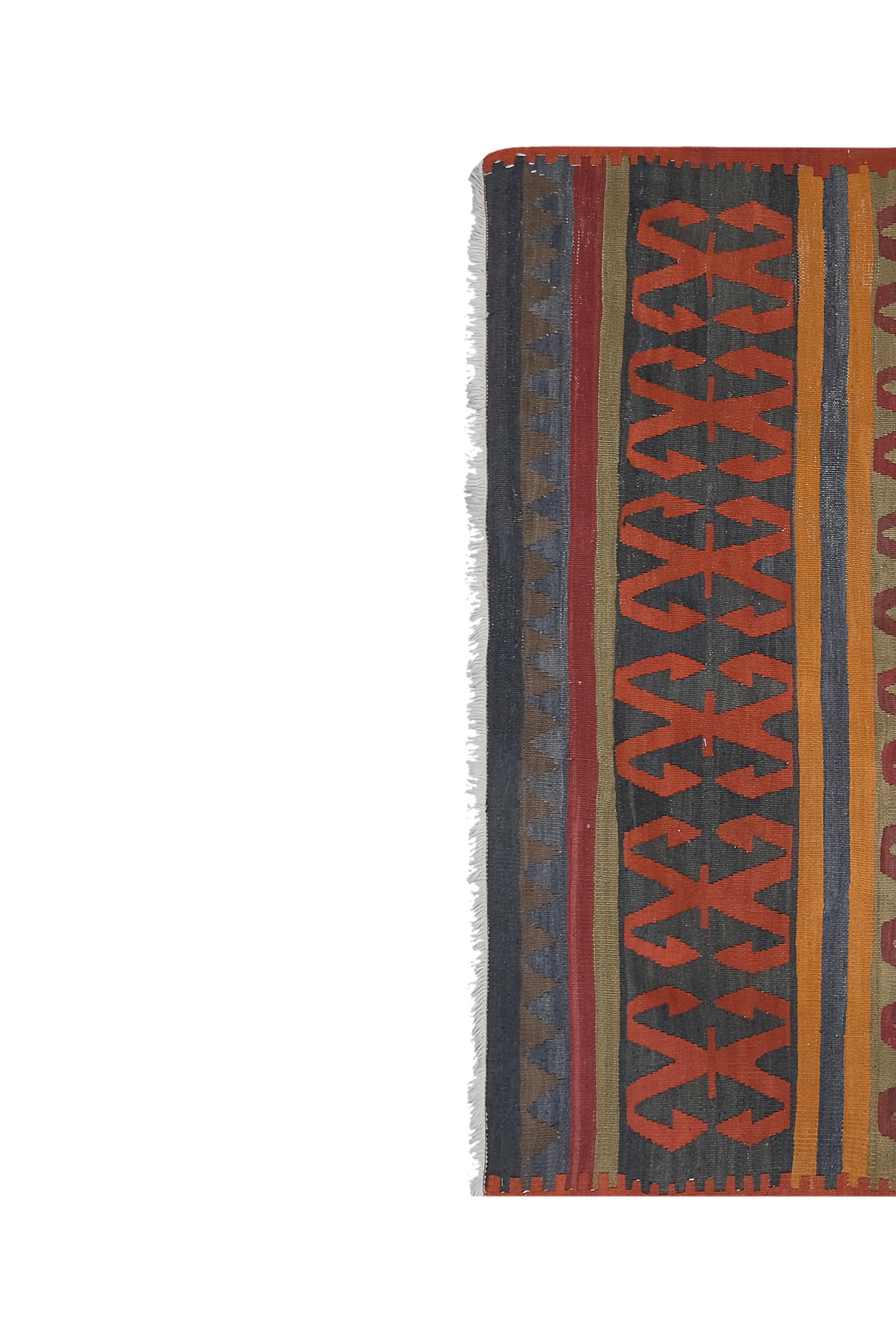 Early 20th Century Wide Konya Kilim Runner for Foyer 4'11'' x 10'1''