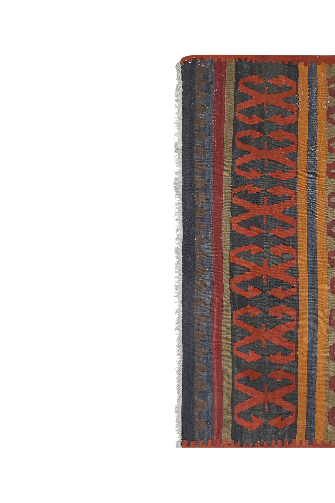 Early 20th Century Wide Konya Kilim Runner for Foyer 4'11'' x 10'1''
