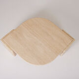 Travertine coffee table in eye shape, 1970s