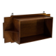 Art Deco wooden wall shelve rack in oak minimalist design