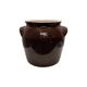 Large French brown glazed stoneware pot, 2nd half 1900s