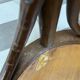 Tabouret haut de bar 1900 bois courbé« Marguerites »