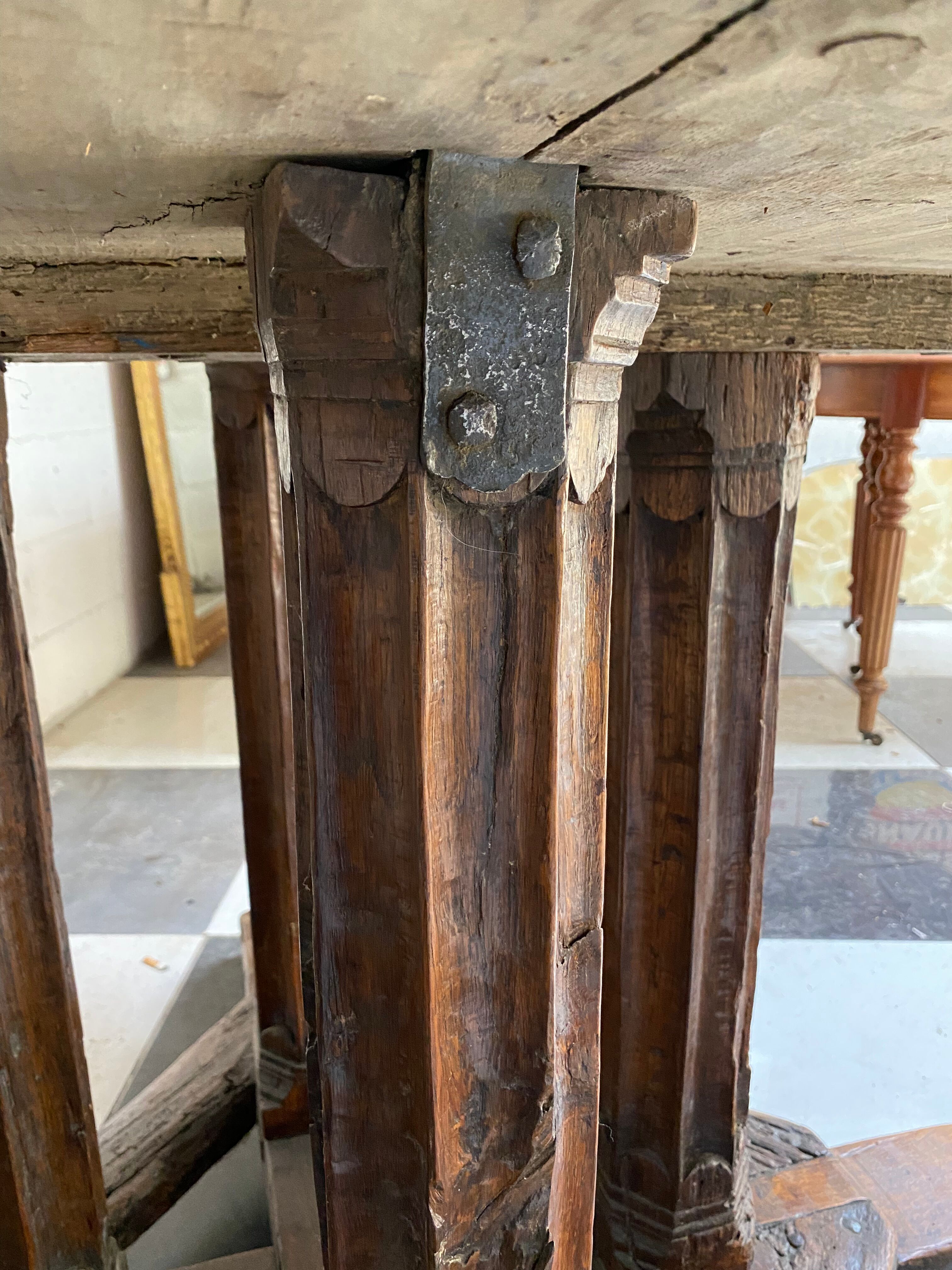 Medieval Gothic round table high period castle