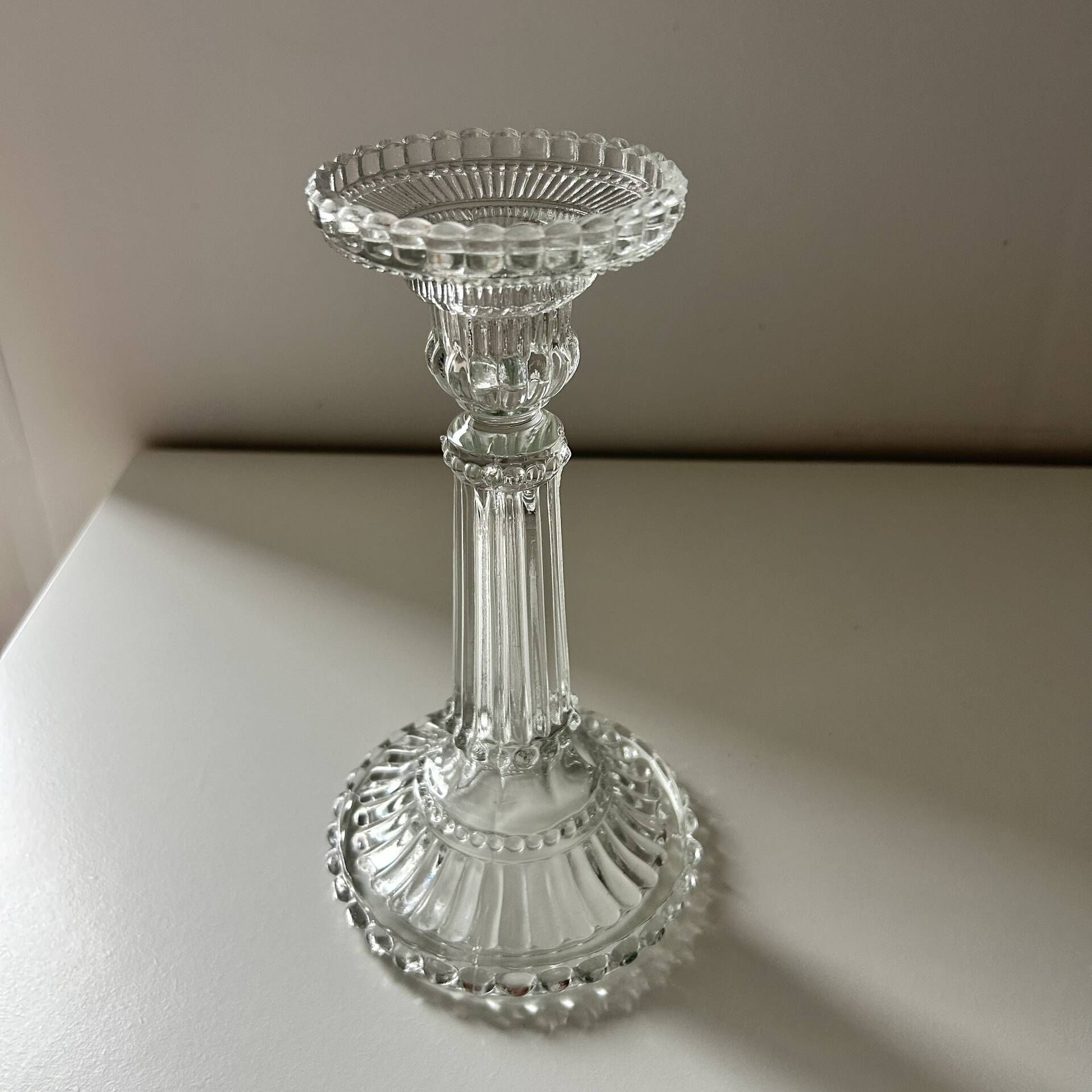 Bougeoir en verre 