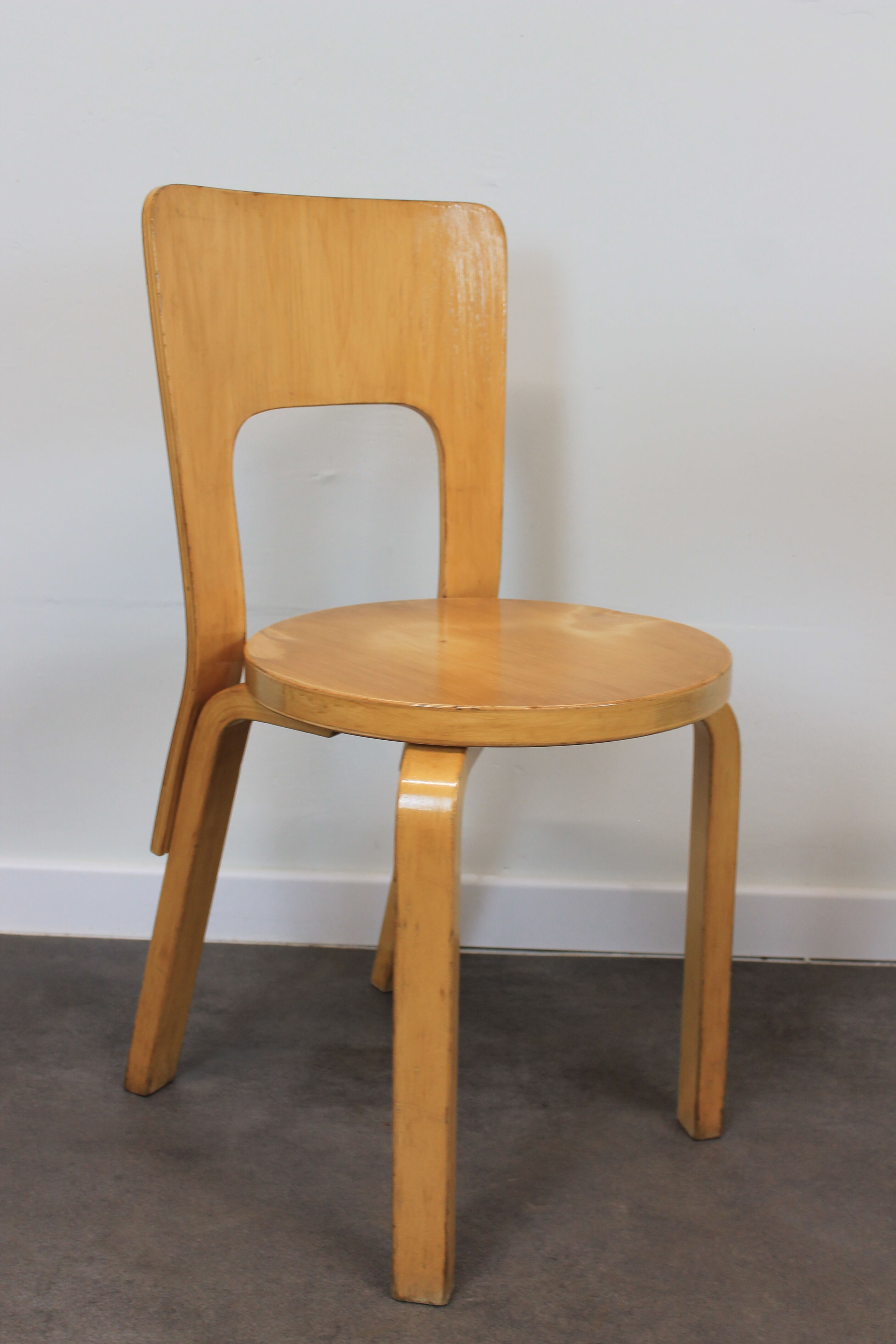 Pair of S66 Alvar Aalto chairs for Artek