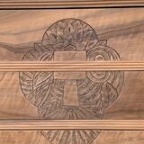 Art Deco chest of drawers Blond walnut 1930