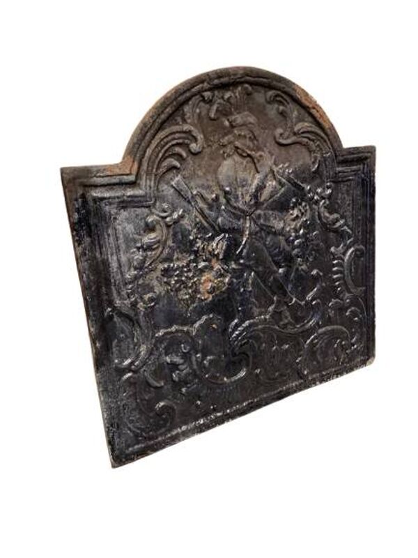 Plaque de cheminée en fonte