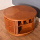 Restored teak retro round nathan squares drum coffee table collectors item