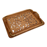Openwork wooden top with vintage handle dimension: height -5cm - width 39cm-