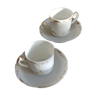 Paire de tasses à moka en porcelaine Haviland Limoges