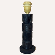 Midcentury brutalist bakelite table lamp, bouclé shade 1960s