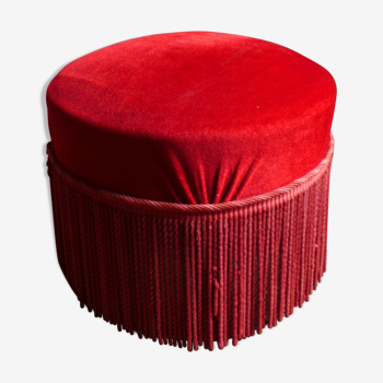 Pouf velours vintage