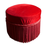 Vintage velvet pouf