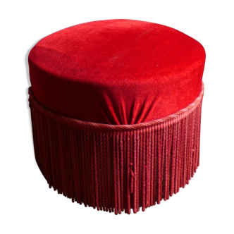 Vintage velvet pouf