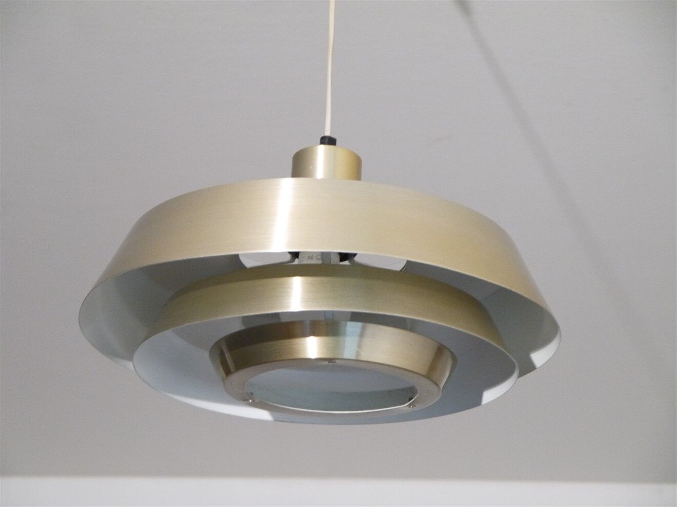 Danish vintage metal pendant lamp 1960
