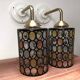 Paire d’appliques murales tulipes vitrail