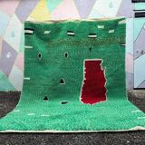 Handmade natural wool rug, size 260 x 140 cm