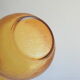 Amber eared bowl frosted old vintage lever