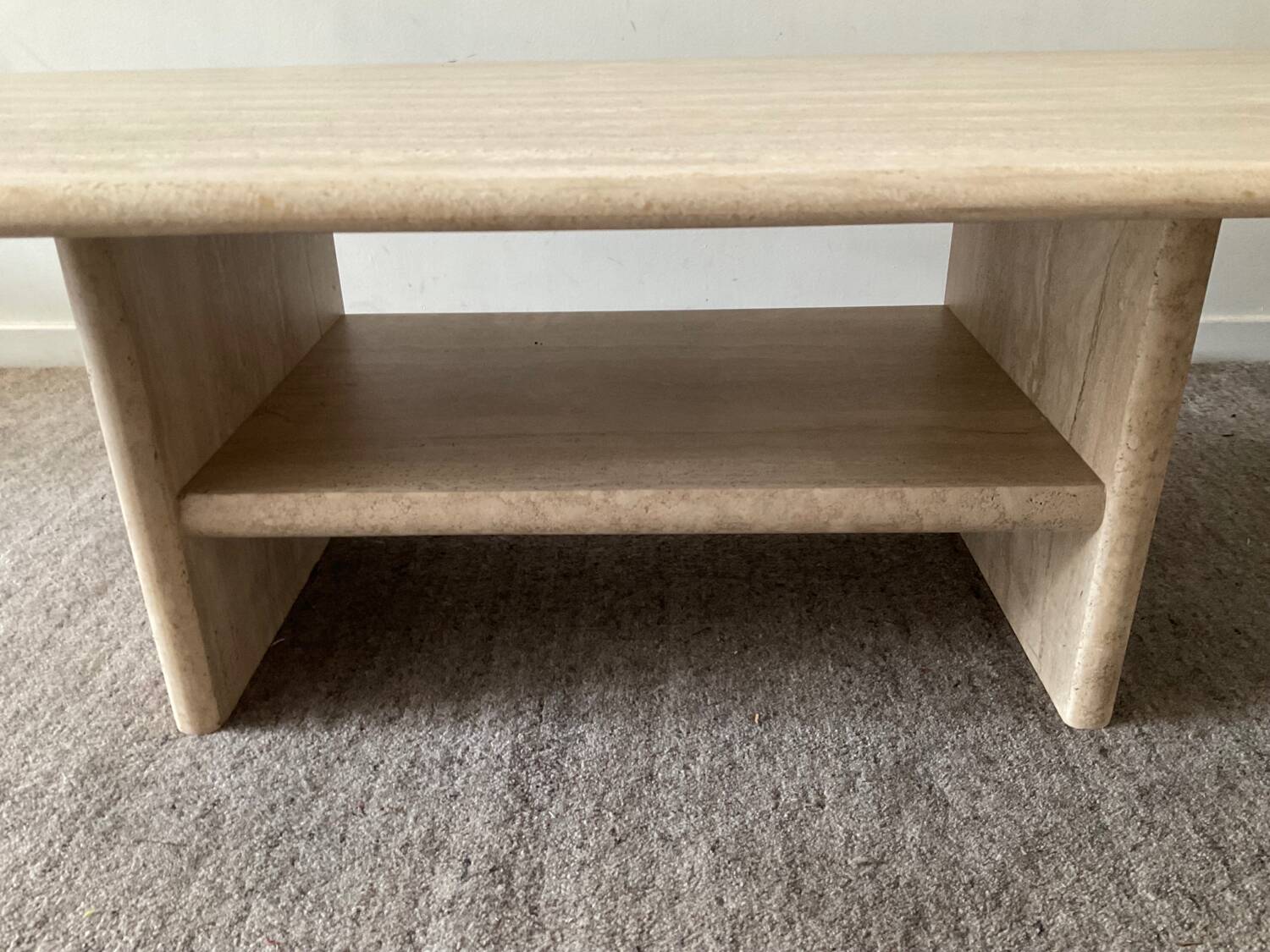 70s Travertine Coffee Table