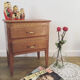 Vintage solid oak bedside