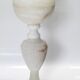 alabaster table lamp with alabaster globe Italy 1950-60