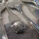12 silver-plated ice cream scoops, Christofle Vendome model, 12.9 cm