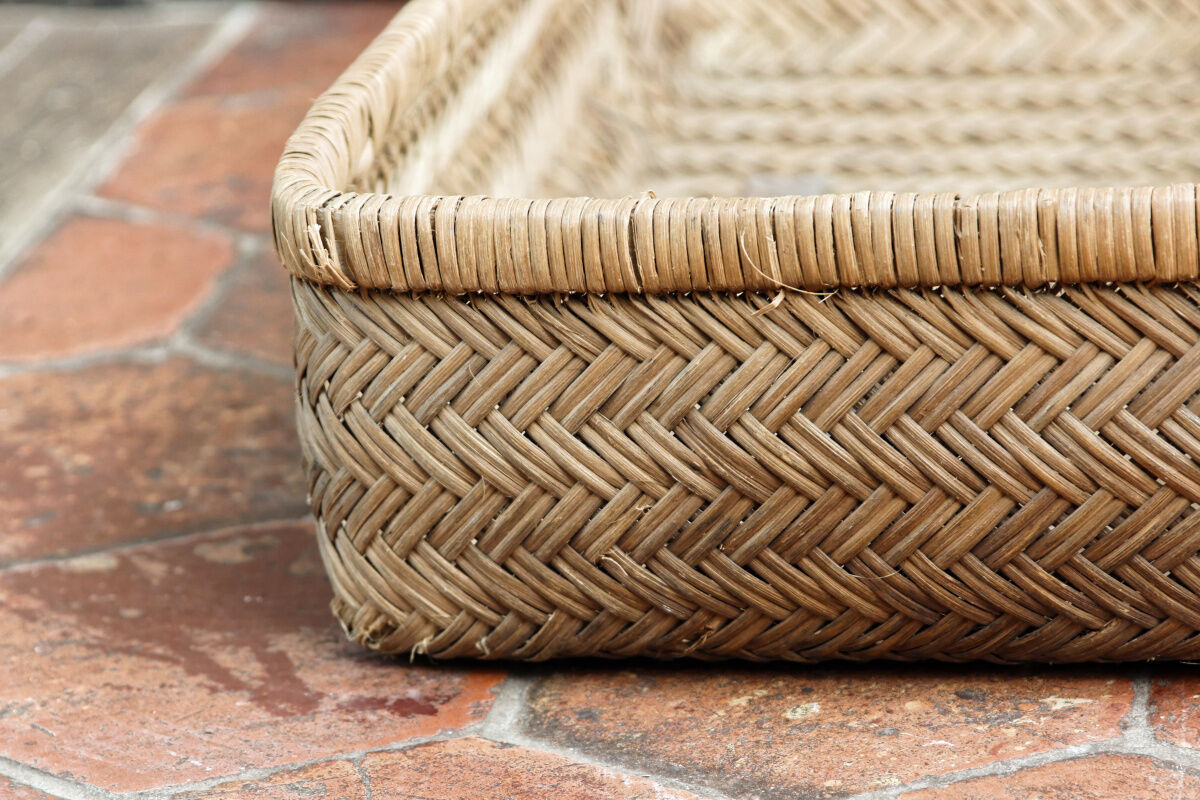 Pair of old braided pans