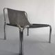 Armchair in chromed metal tubes and canvas from the years 70