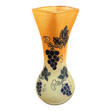 Enamelled vase Legras