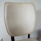 2 skai and wooden chairs