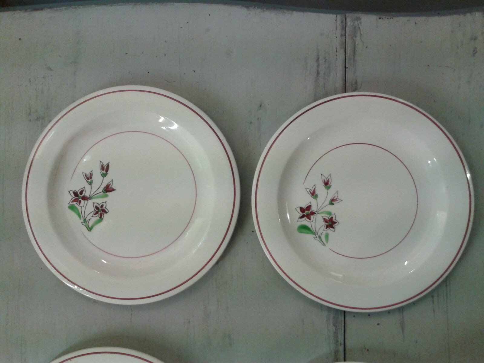 4 assiettes à dessert anciennes Salins modèle Gigi