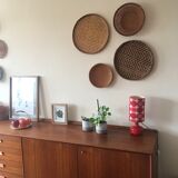 Composition of vintage wall baskets