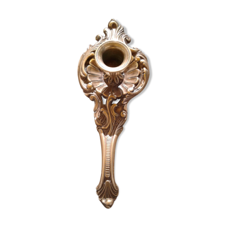 Bronze cellar rat candlestick