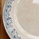 Round serving dish in Creil and Montereau ironstone - Blue decoration