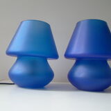 Vintage Habitat lamp in the shape of a blue mushroom