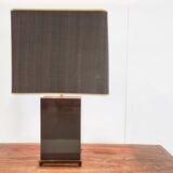Vintage lacquered and brass table lamp, 1970s