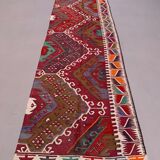 Old Turkish narrow Kilim Runner 324x75 cm shabby chic, vintage kelim