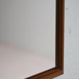 Vintage rectangular oak mirror