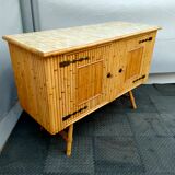 Vintage bamboo 50s enfilade French work