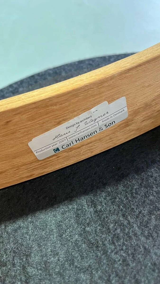 Set Carl Hansen oak chairs elbow