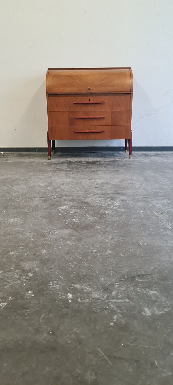 Secretaire design scandinave vintage par Egon Ostergaard pour SMI