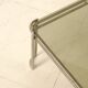 Italian coffee table in metal and brown smoked glass from the 60s