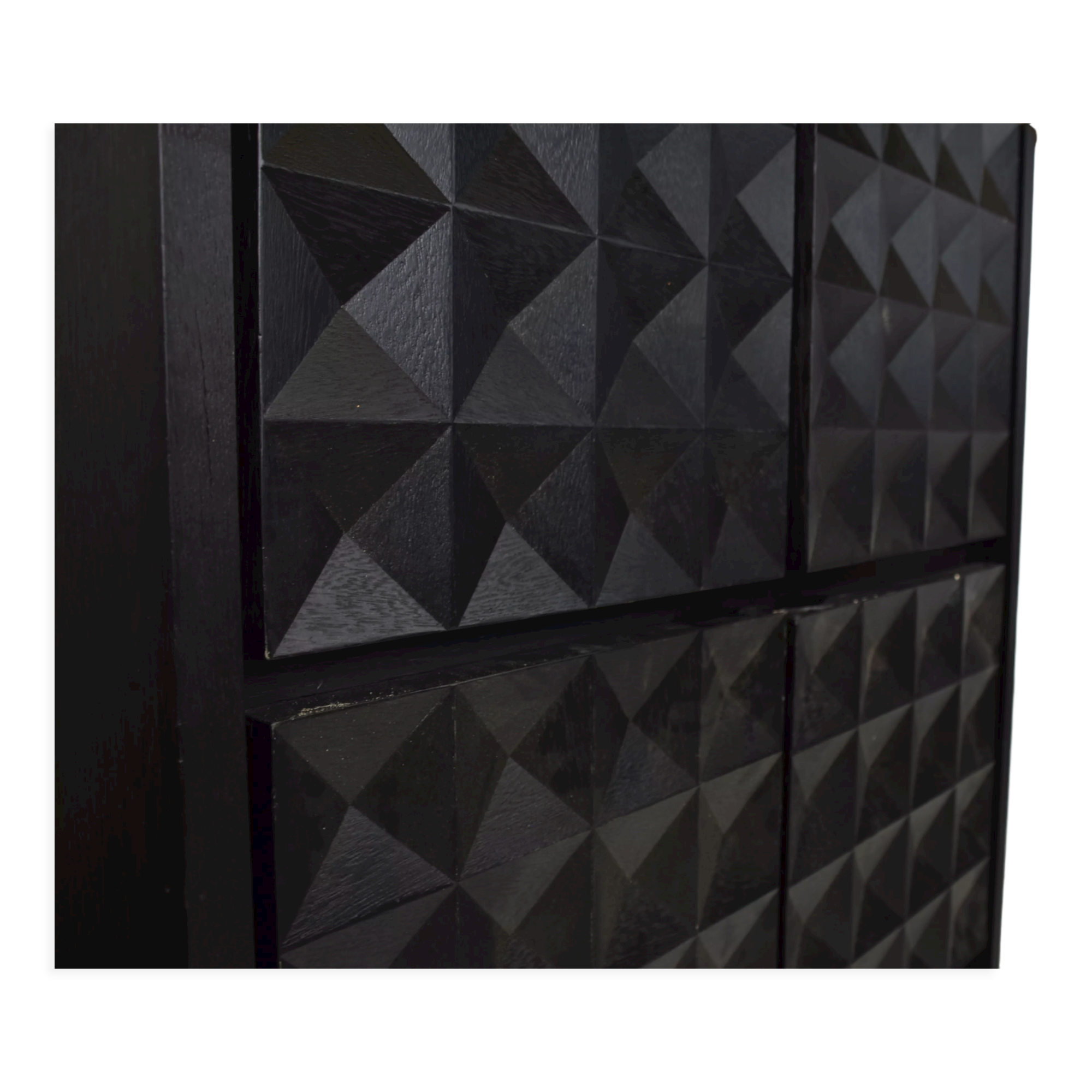 Black brutalist bar cabinet, 1970s