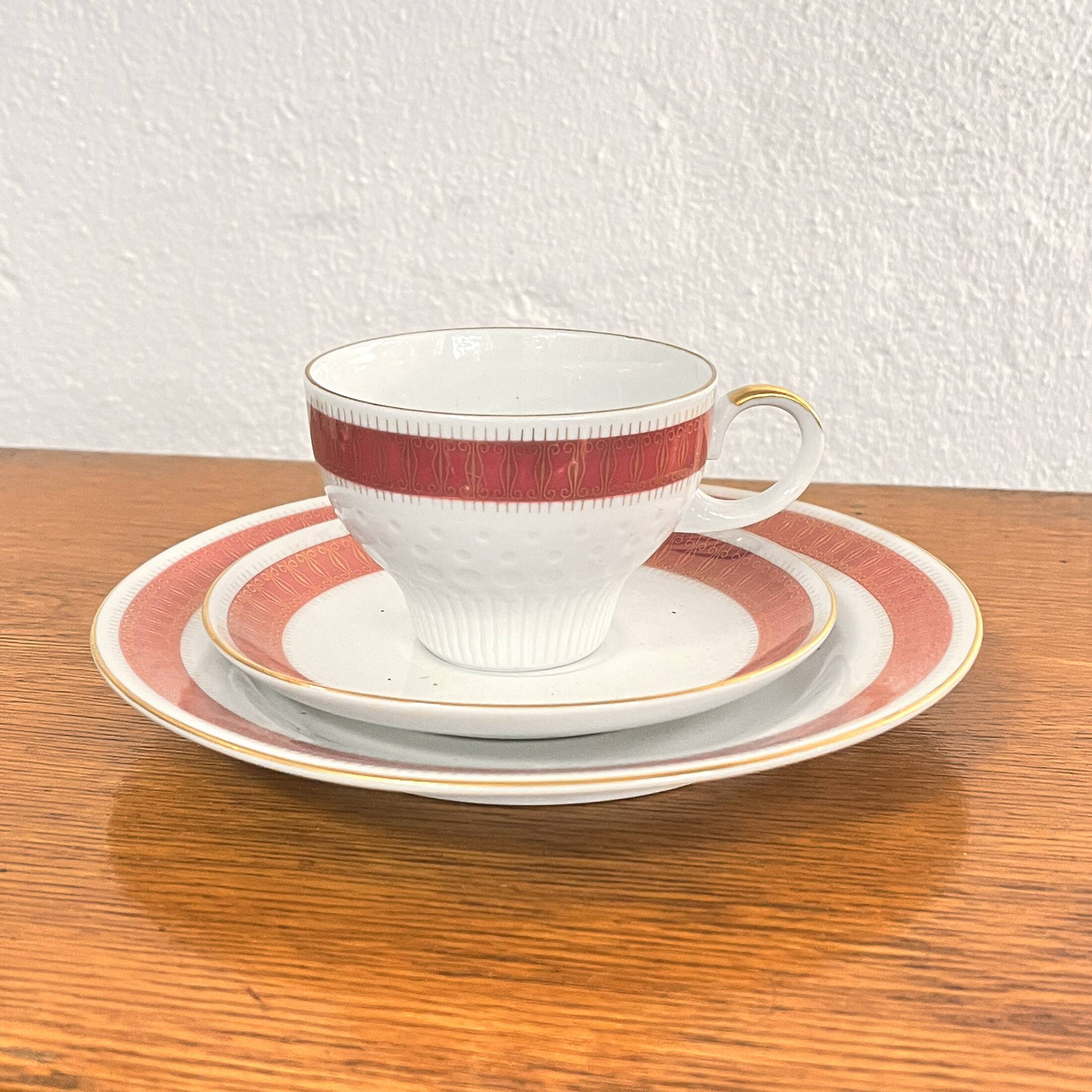 Trio, breakfast set, New Look, Kahla Volkstedt, Germany 1960s.