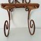 Antique wrought iron wall shelf