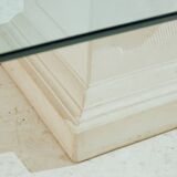 MK10238 Glass and concrete coffee table