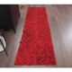 Vintage Turkish Hand-Knotted Wool Cotton Red Kilim Runner Rug 72x256