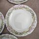 Set of 5 Limoges porcelain dessert plates in Art Nouveau style.