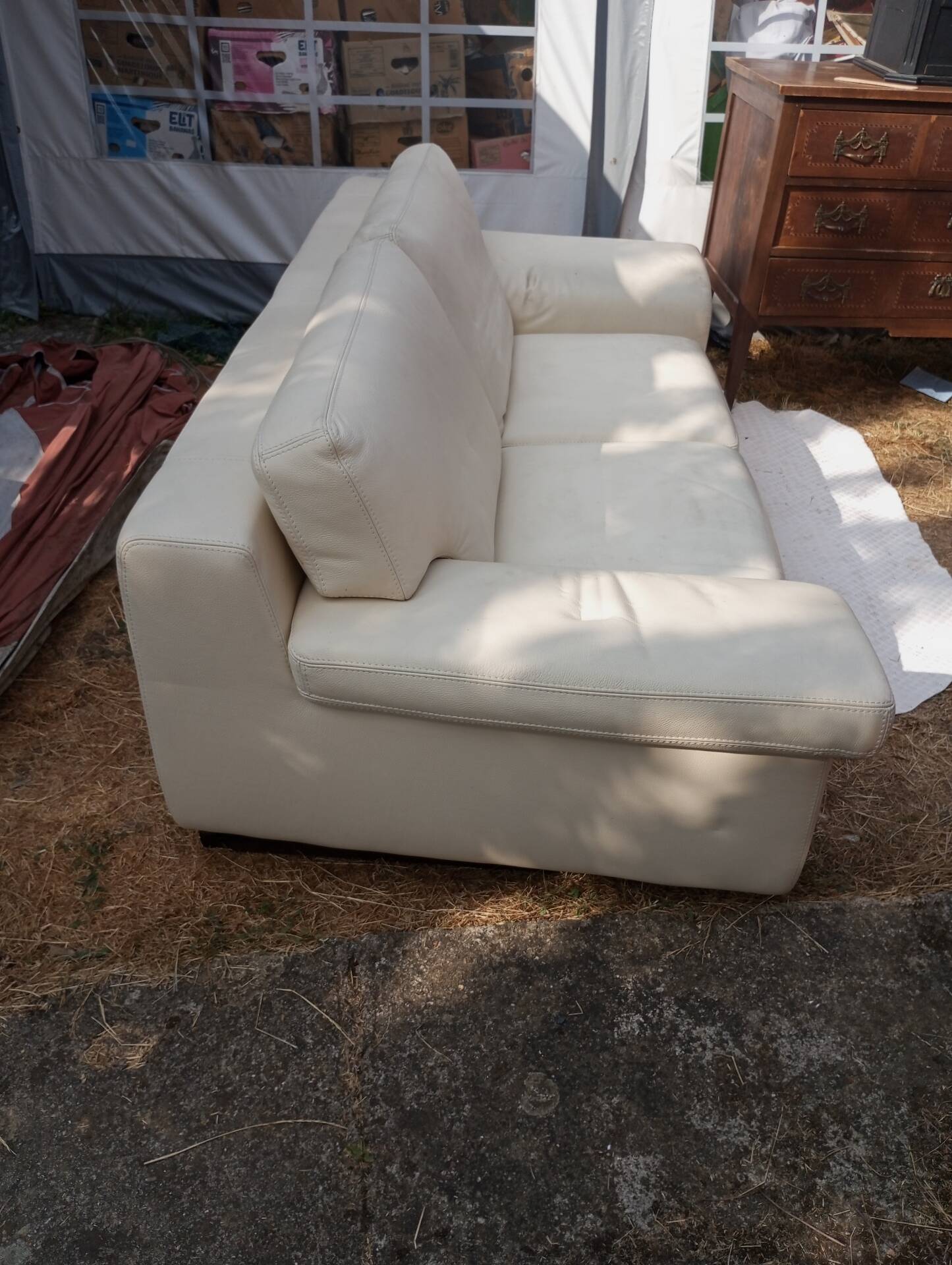 Canapé vintage en cuir 3 place