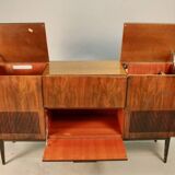 Vintage Schaub Lorenz Enfilade Hifi with its Two Speakers